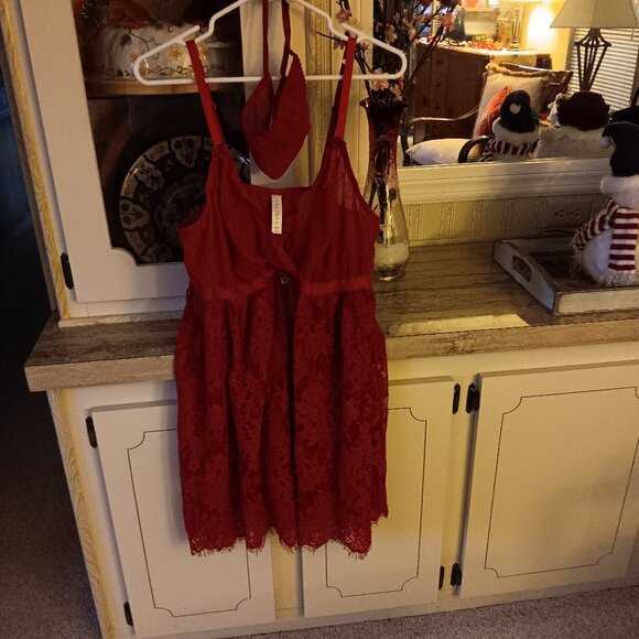 Lane Bryant Other - Lane Bryant red lace nightgown and thong panty